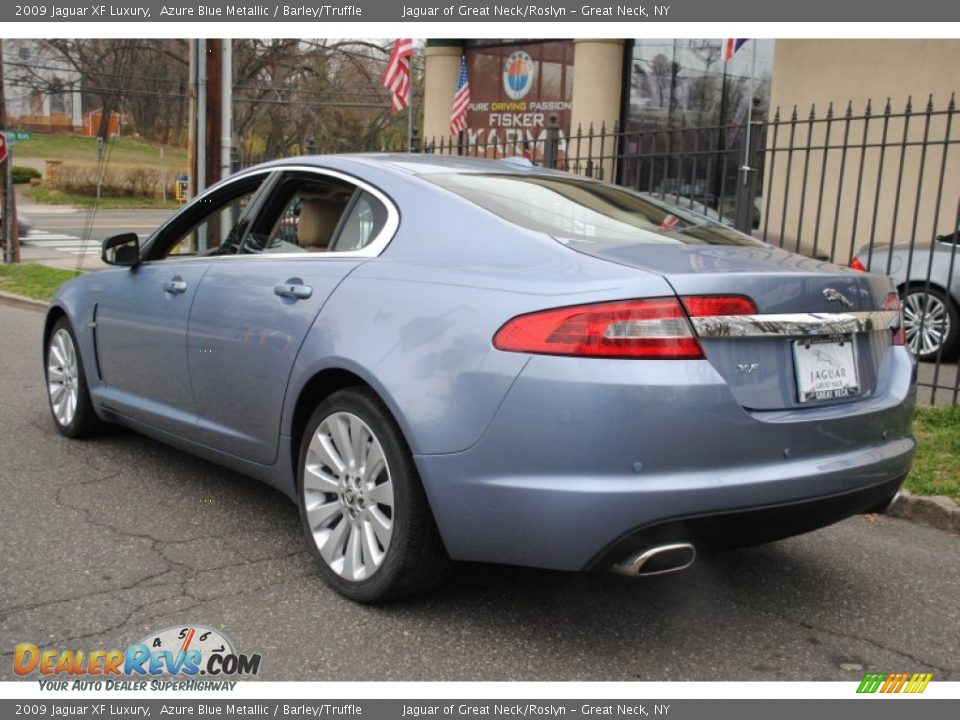 2009 Jaguar XF Luxury Azure Blue Metallic / Barley/Truffle Photo #4