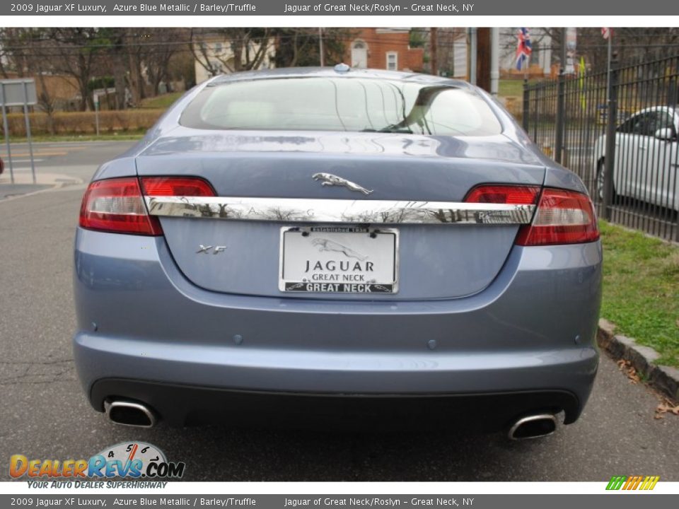 2009 Jaguar XF Luxury Azure Blue Metallic / Barley/Truffle Photo #5