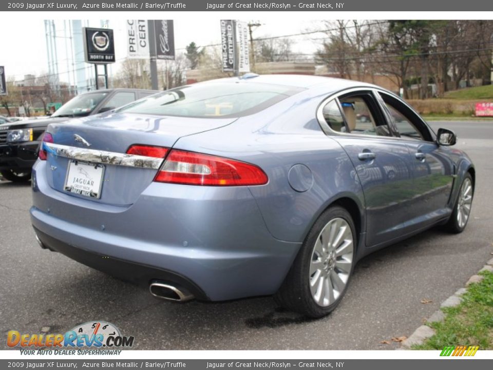 2009 Jaguar XF Luxury Azure Blue Metallic / Barley/Truffle Photo #6