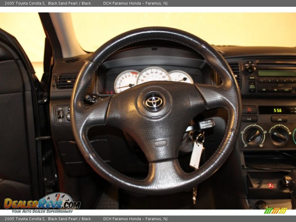 2005 Toyota Corolla S Black Sand Pearl / Black Photo #14