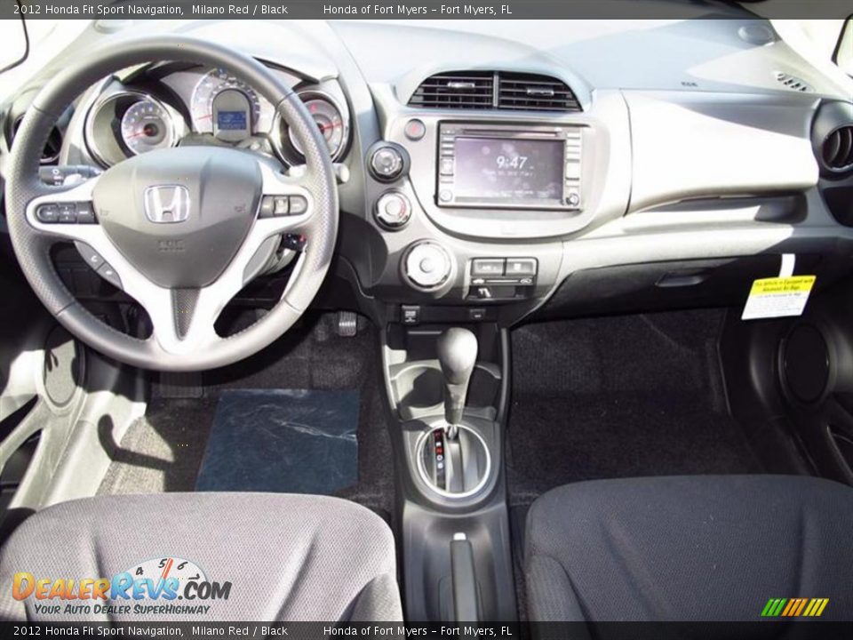2012 Honda Fit Sport Navigation Milano Red / Black Photo #4