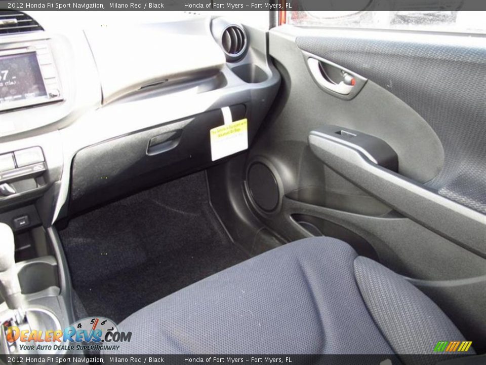 2012 Honda Fit Sport Navigation Milano Red / Black Photo #7