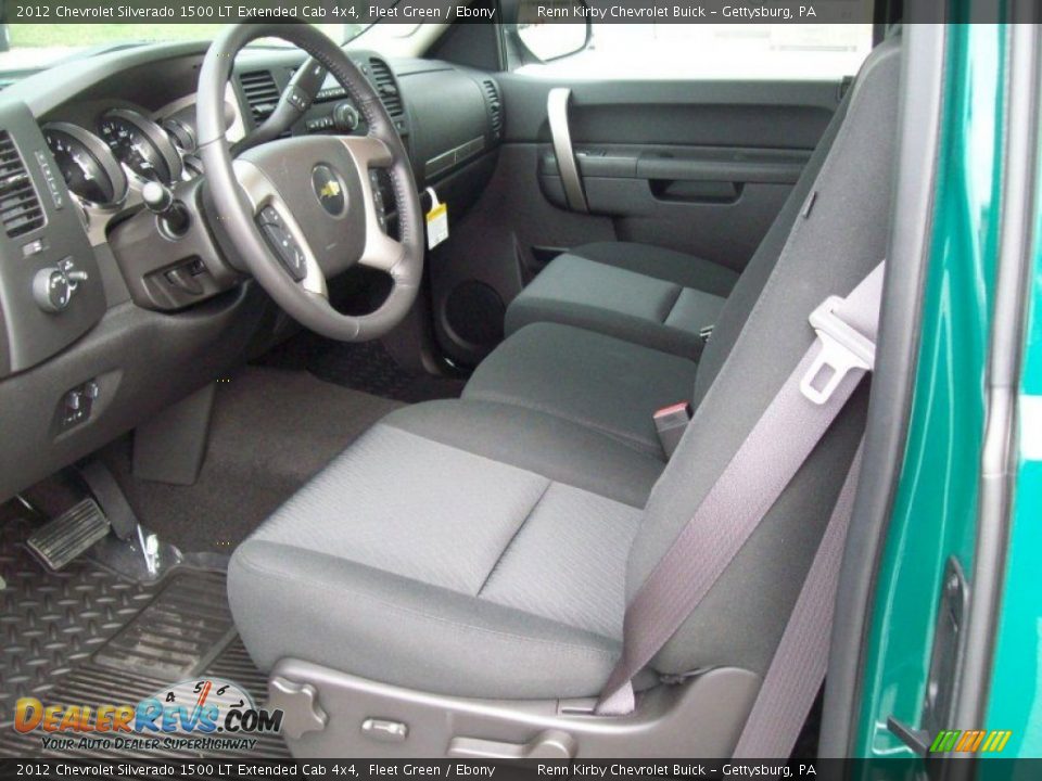 Ebony Interior - 2012 Chevrolet Silverado 1500 LT Extended Cab 4x4 Photo #17
