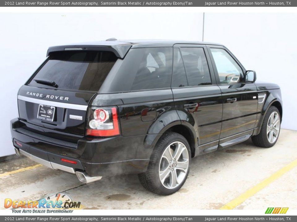 2012 Land Rover Range Rover Sport Autobiography Santorini Black Metallic / Autobiography Ebony/Tan Photo #3