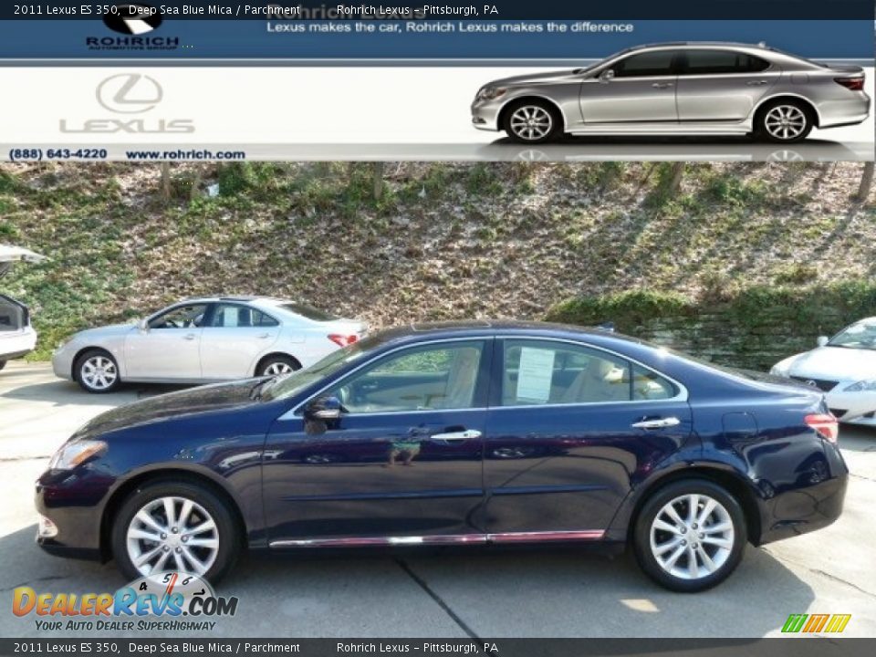 2011 Lexus ES 350 Deep Sea Blue Mica / Parchment Photo #1