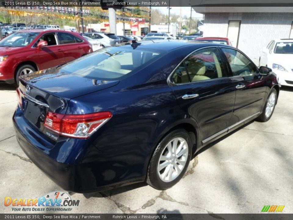 2011 Lexus ES 350 Deep Sea Blue Mica / Parchment Photo #4