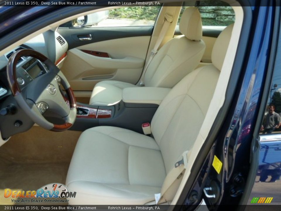 2011 Lexus ES 350 Deep Sea Blue Mica / Parchment Photo #10