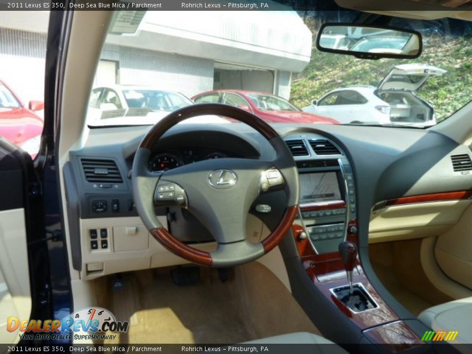 2011 Lexus ES 350 Deep Sea Blue Mica / Parchment Photo #12