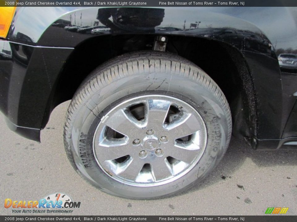 2008 Jeep Grand Cherokee Overland 4x4 Black / Dark Khaki/Light Graystone Photo #3