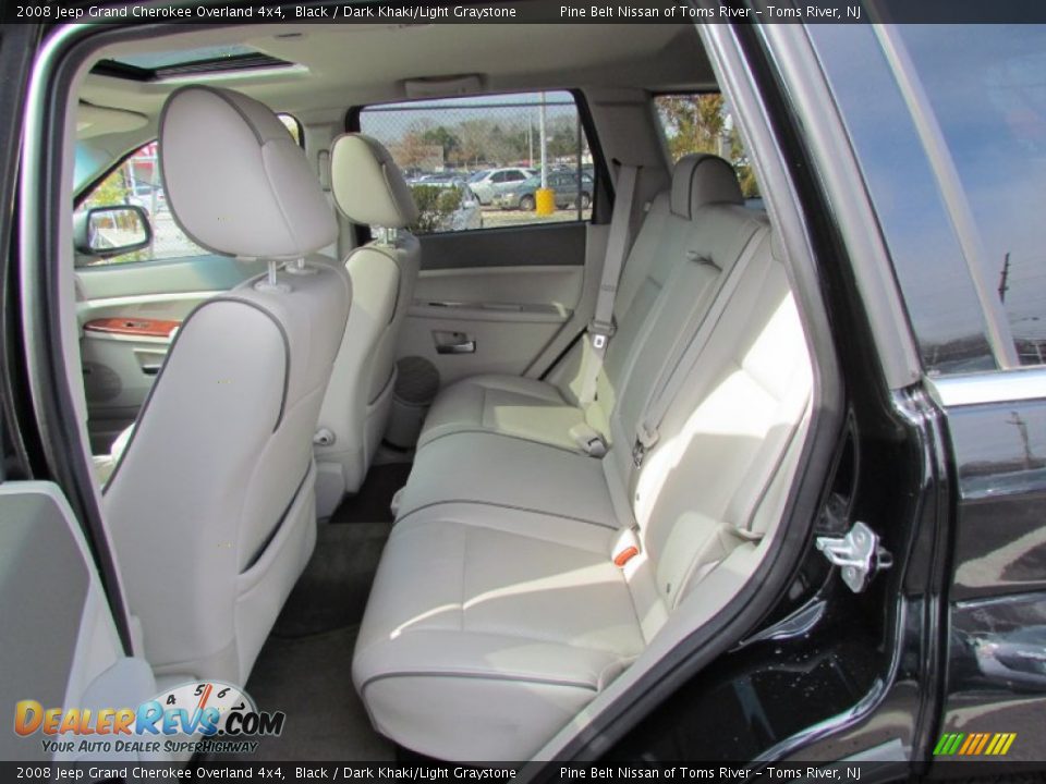 2008 Jeep Grand Cherokee Overland 4x4 Black / Dark Khaki/Light Graystone Photo #7