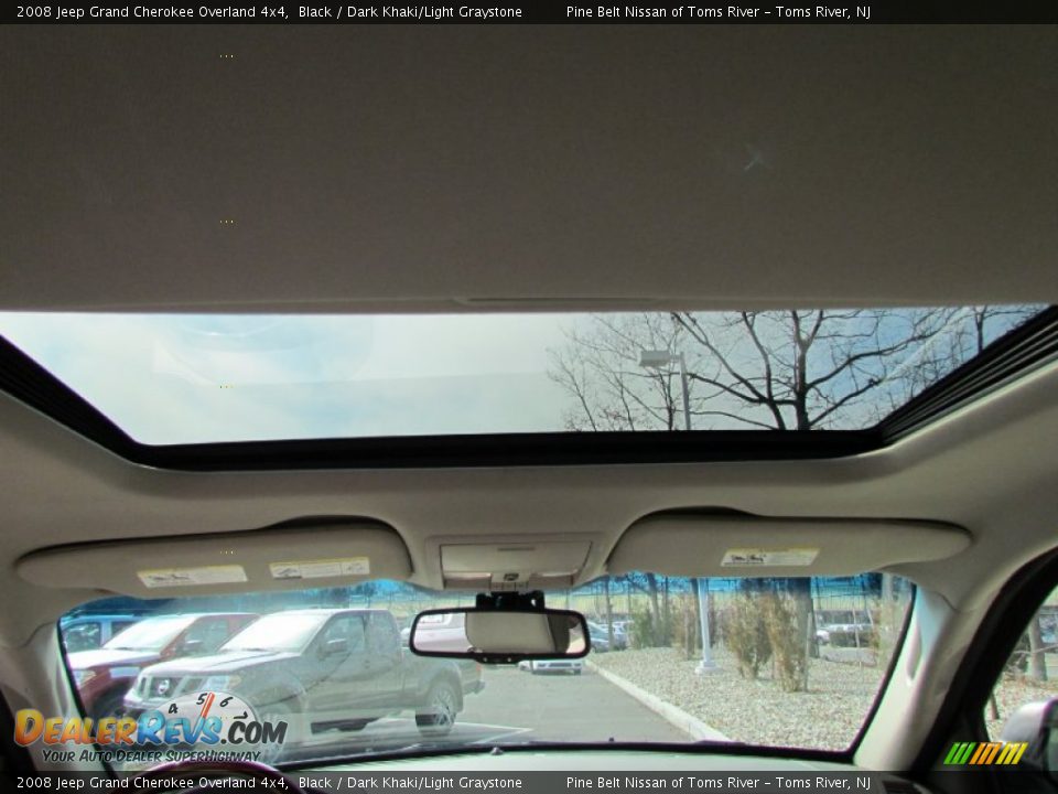 2008 Jeep Grand Cherokee Overland 4x4 Black / Dark Khaki/Light Graystone Photo #8