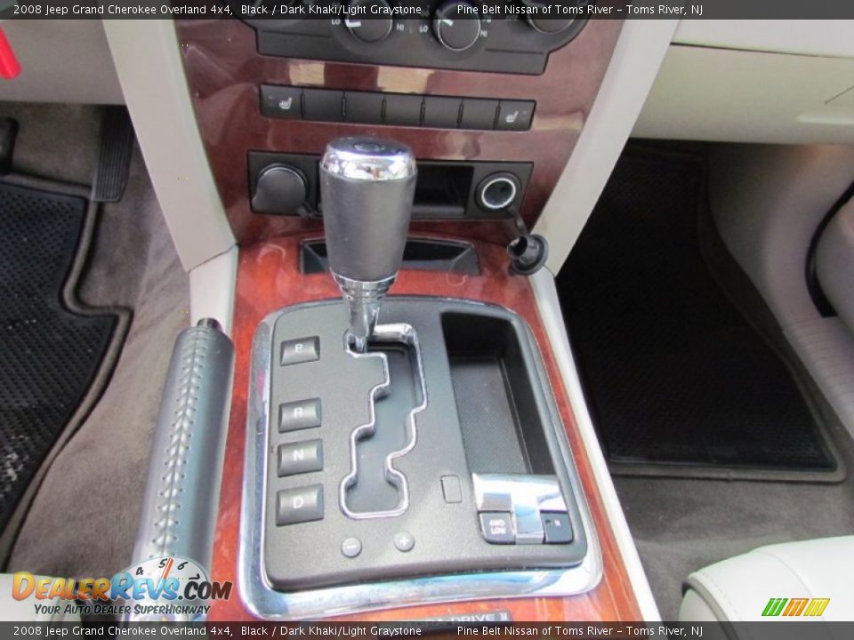 2008 Jeep Grand Cherokee Overland 4x4 Black / Dark Khaki/Light Graystone Photo #12
