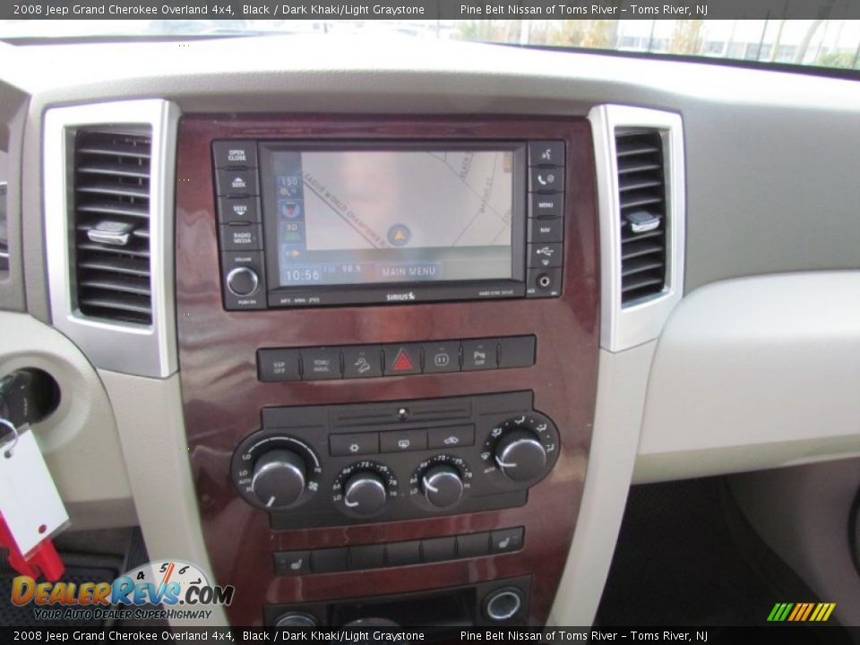 2008 Jeep Grand Cherokee Overland 4x4 Black / Dark Khaki/Light Graystone Photo #13