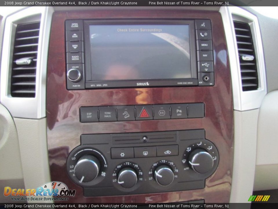 2008 Jeep Grand Cherokee Overland 4x4 Black / Dark Khaki/Light Graystone Photo #14