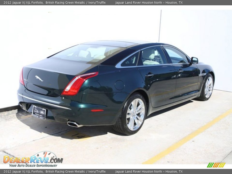 2012 Jaguar XJ XJL Portfolio British Racing Green Metallic / Ivory/Truffle Photo #3