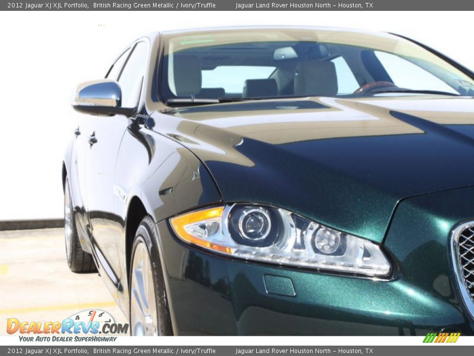 2012 Jaguar XJ XJL Portfolio British Racing Green Metallic / Ivory/Truffle Photo #8