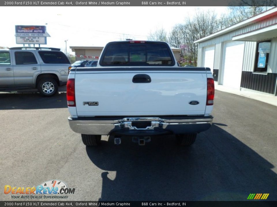 2000 Ford F150 XLT Extended Cab 4x4 Oxford White / Medium Graphite Photo #4