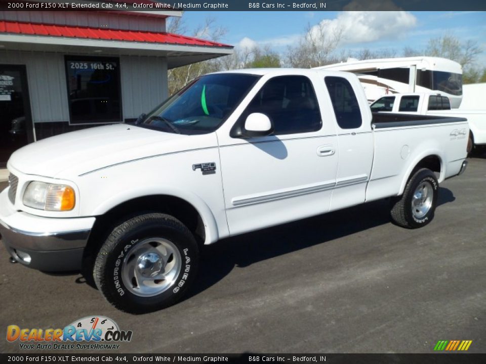 2000 Ford F150 XLT Extended Cab 4x4 Oxford White / Medium Graphite Photo #8