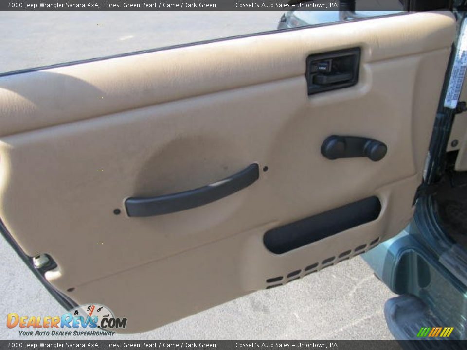 2000 Jeep Wrangler Sahara 4x4 Forest Green Pearl / Camel/Dark Green Photo #8