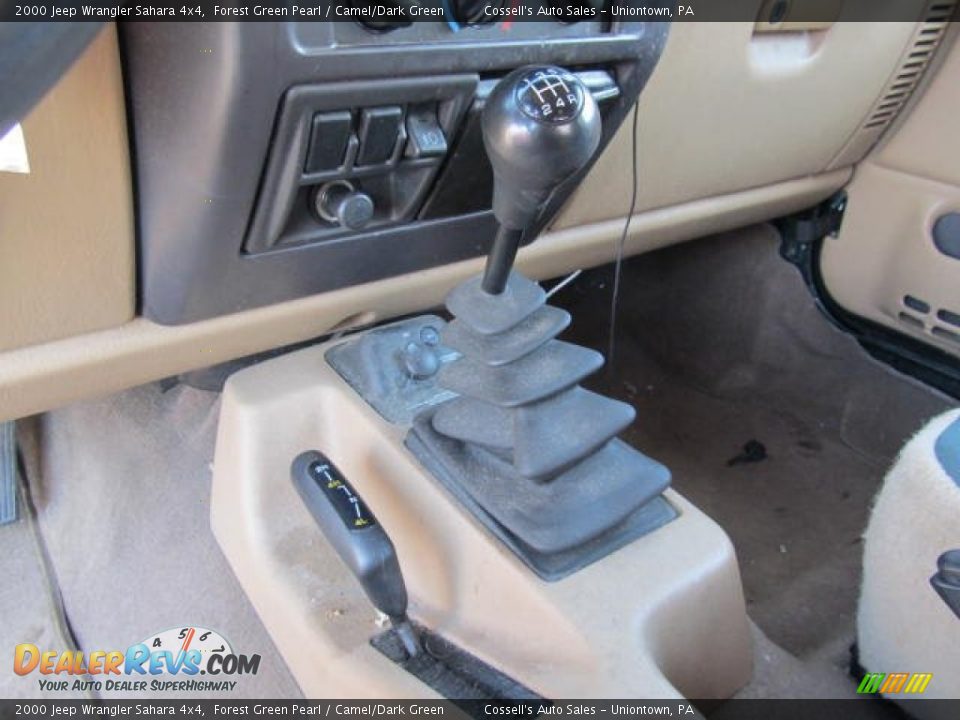 2000 Jeep Wrangler Sahara 4x4 Forest Green Pearl / Camel/Dark Green Photo #13