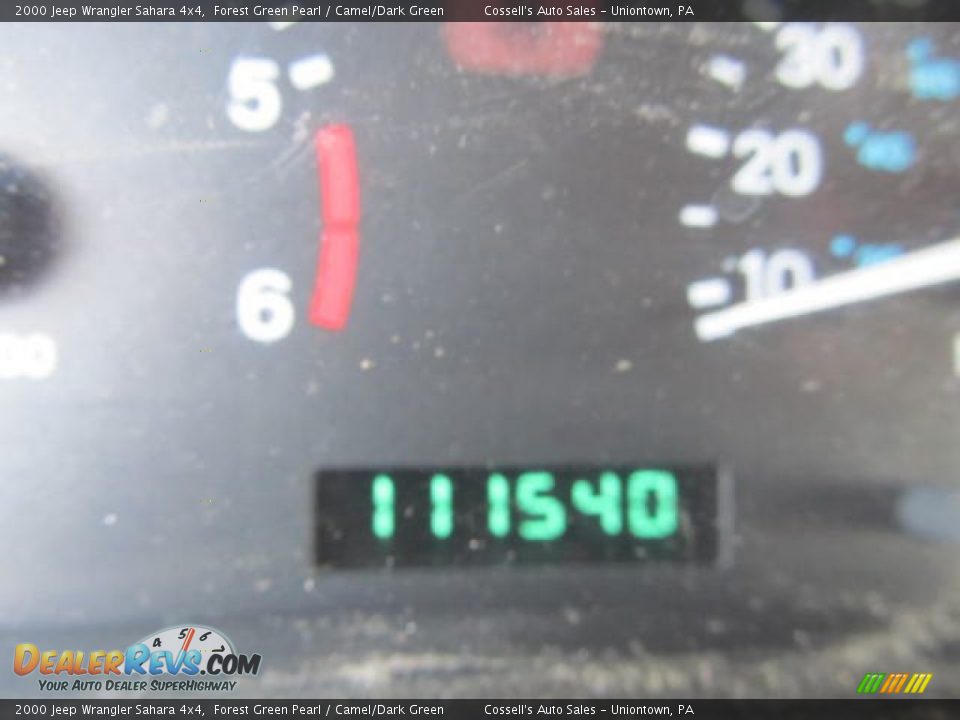 2000 Jeep Wrangler Sahara 4x4 Forest Green Pearl / Camel/Dark Green Photo #15