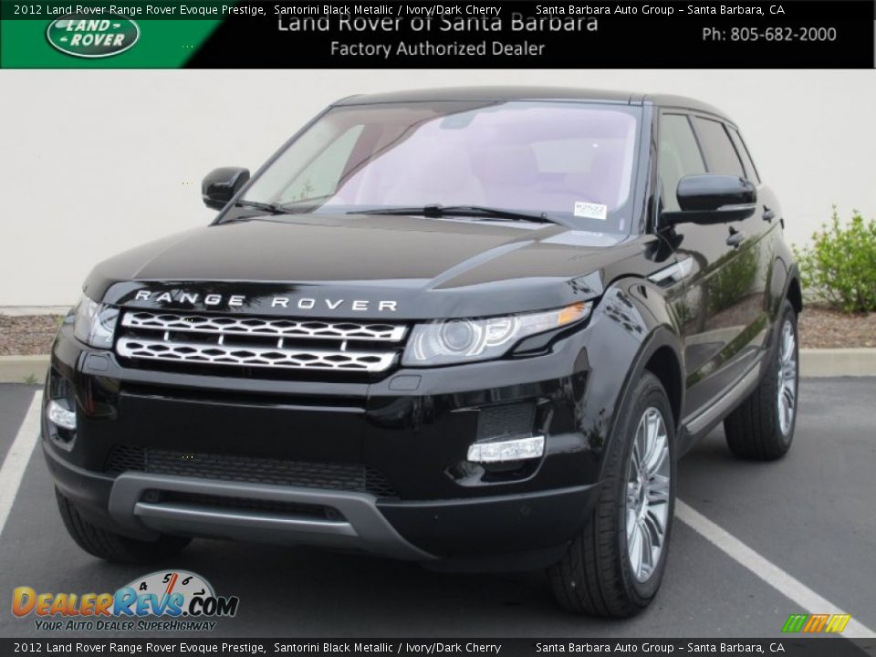 2012 Land Rover Range Rover Evoque Prestige Santorini Black Metallic / Ivory/Dark Cherry Photo #1