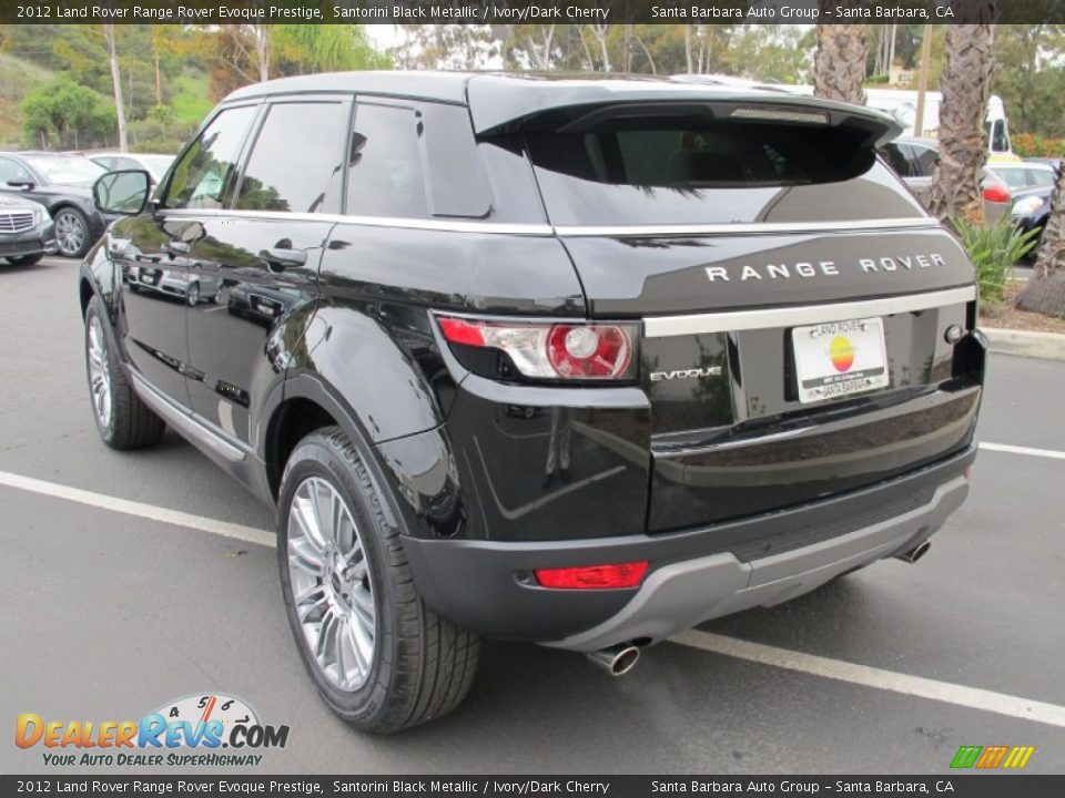 2012 Land Rover Range Rover Evoque Prestige Santorini Black Metallic / Ivory/Dark Cherry Photo #3