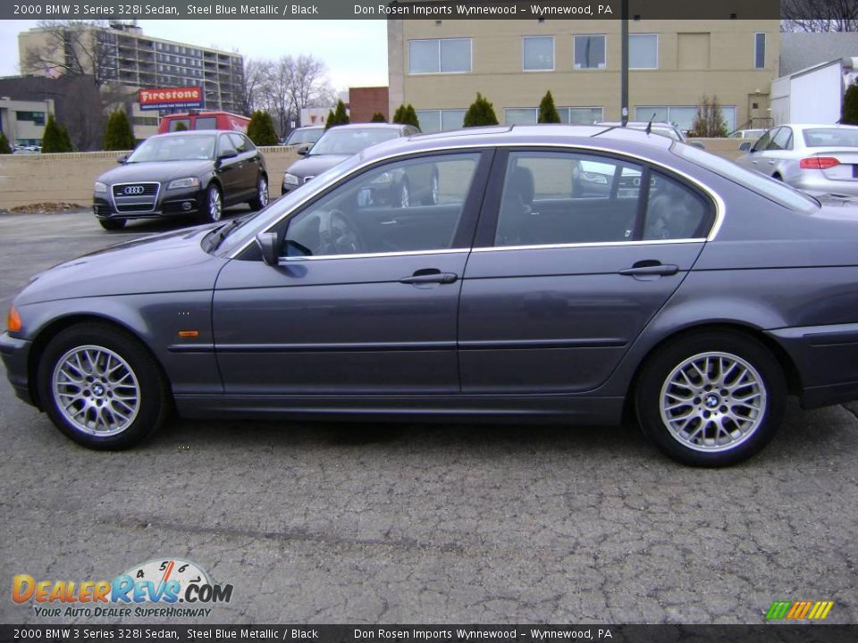 2000 BMW 3 Series 328i Sedan Steel Blue Metallic / Black Photo #3