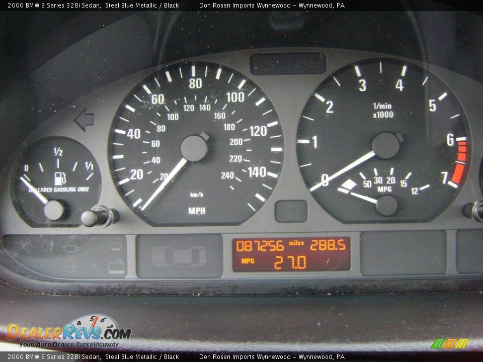 2000 BMW 3 Series 328i Sedan Steel Blue Metallic / Black Photo #11