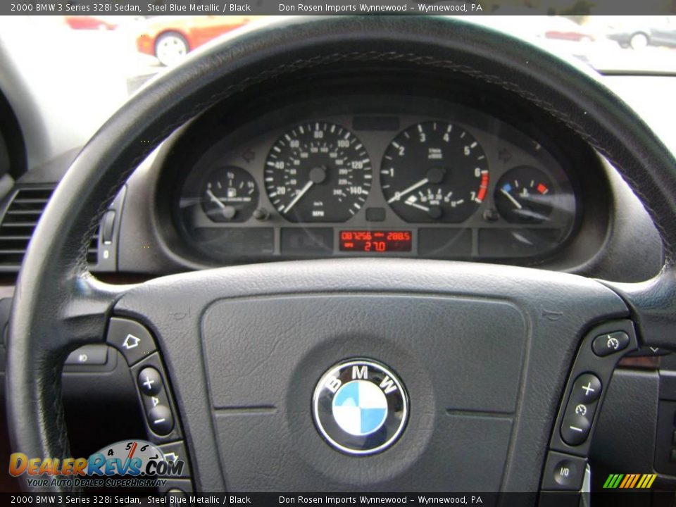 2000 BMW 3 Series 328i Sedan Steel Blue Metallic / Black Photo #15
