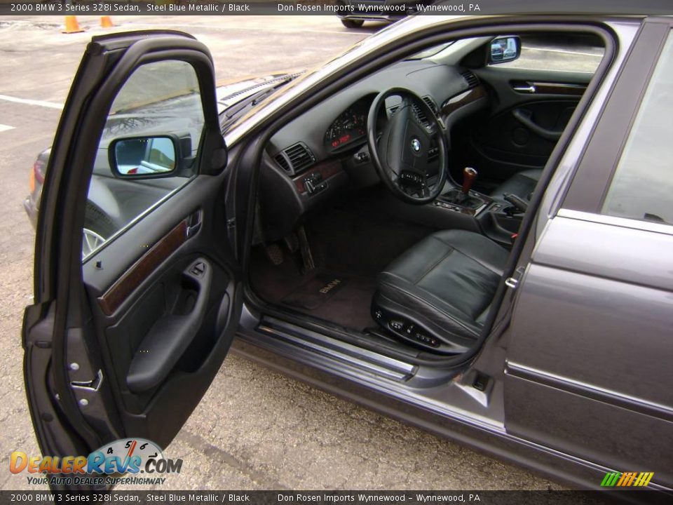 2000 BMW 3 Series 328i Sedan Steel Blue Metallic / Black Photo #17