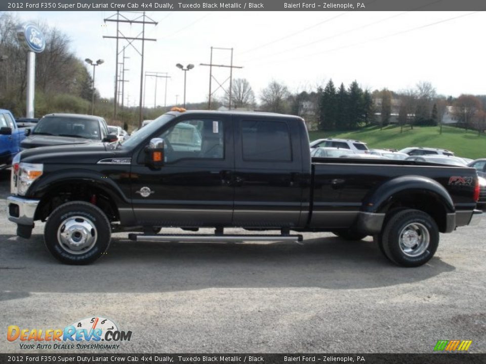 2012 Ford F350 Super Duty Lariat Crew Cab 4x4 Dually Tuxedo Black Metallic / Black Photo #5