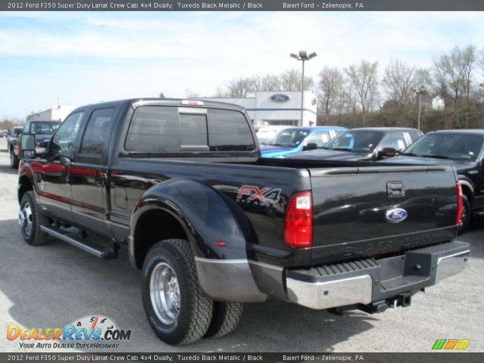 2012 Ford F350 Super Duty Lariat Crew Cab 4x4 Dually Tuxedo Black Metallic / Black Photo #6
