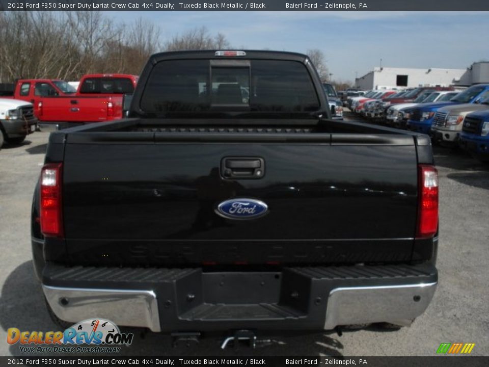 2012 Ford F350 Super Duty Lariat Crew Cab 4x4 Dually Tuxedo Black Metallic / Black Photo #7