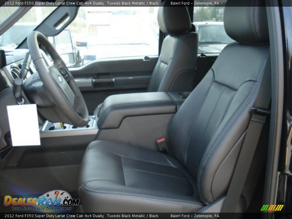 2012 Ford F350 Super Duty Lariat Crew Cab 4x4 Dually Tuxedo Black Metallic / Black Photo #11