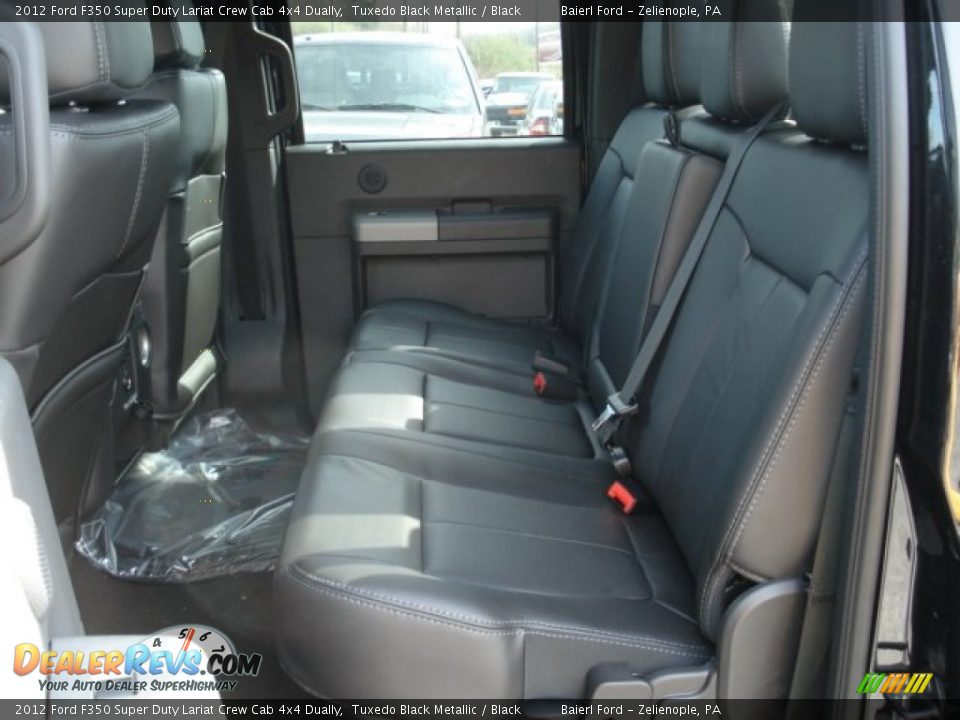 2012 Ford F350 Super Duty Lariat Crew Cab 4x4 Dually Tuxedo Black Metallic / Black Photo #13