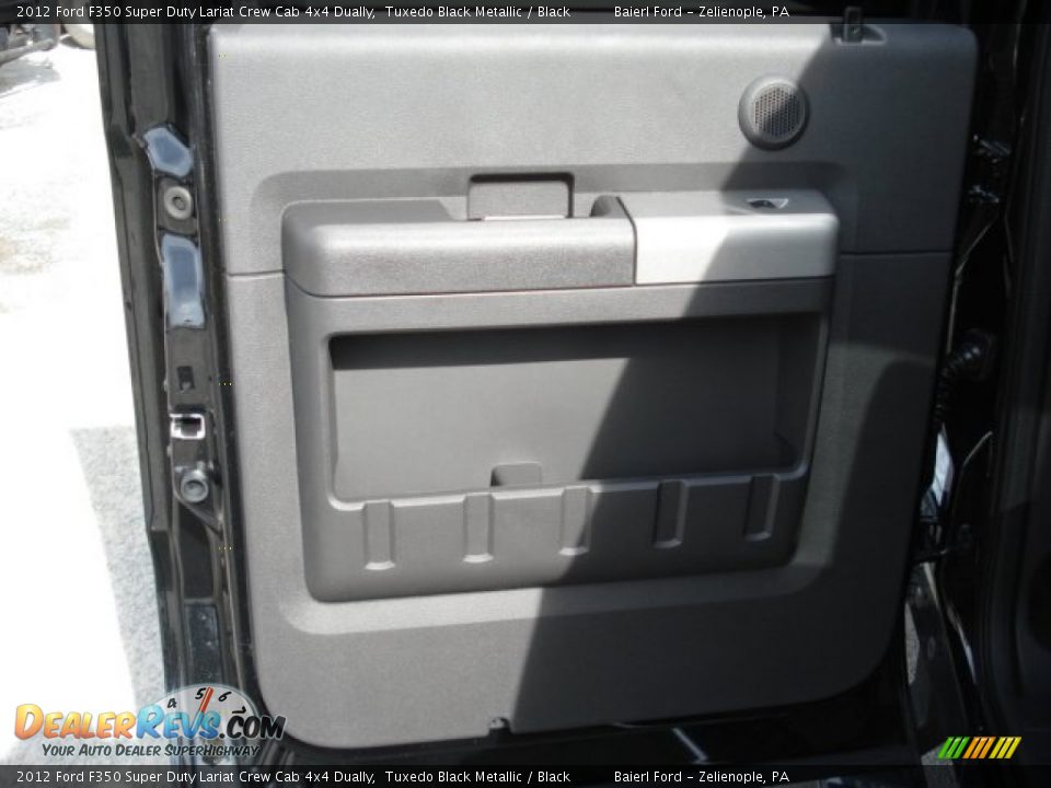 2012 Ford F350 Super Duty Lariat Crew Cab 4x4 Dually Tuxedo Black Metallic / Black Photo #14