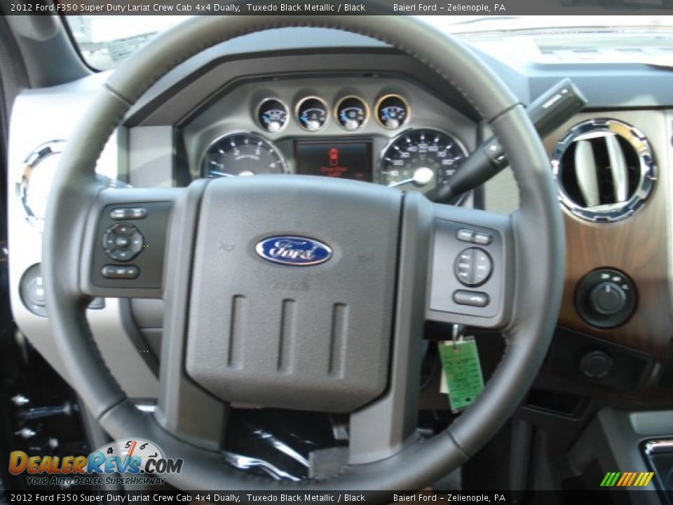 2012 Ford F350 Super Duty Lariat Crew Cab 4x4 Dually Tuxedo Black Metallic / Black Photo #18
