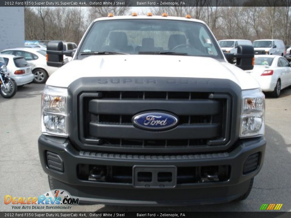 2012 Ford F350 Super Duty XL SuperCab 4x4 Oxford White / Steel Photo #3