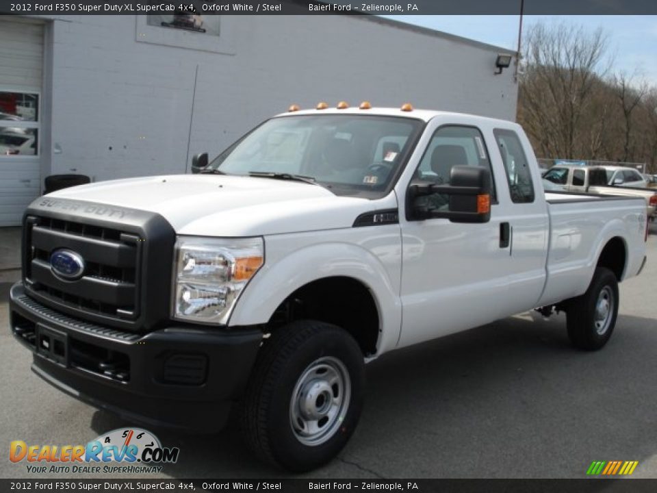 2012 Ford F350 Super Duty XL SuperCab 4x4 Oxford White / Steel Photo #4