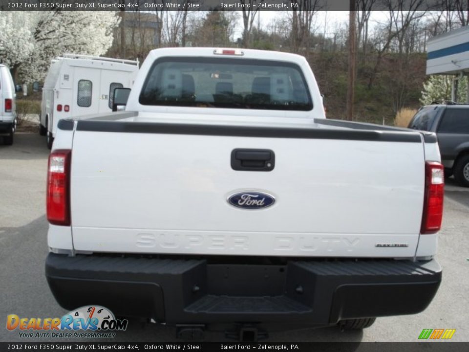 2012 Ford F350 Super Duty XL SuperCab 4x4 Oxford White / Steel Photo #7