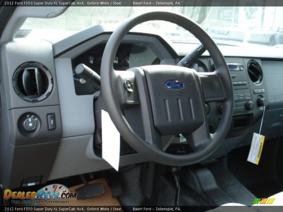 2012 Ford F350 Super Duty XL SuperCab 4x4 Oxford White / Steel Photo #10
