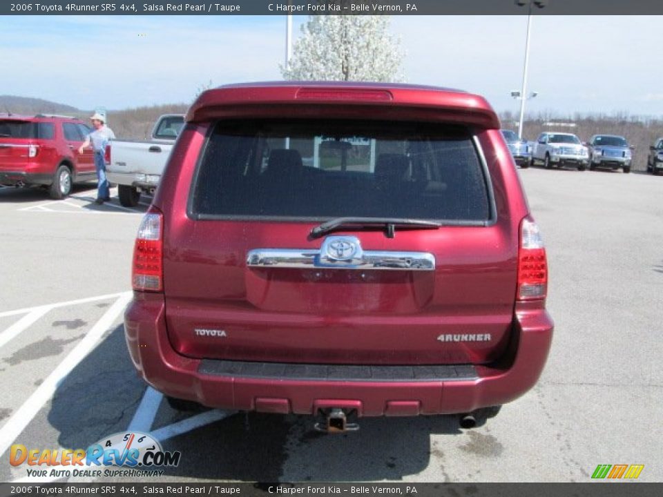 2006 Toyota 4Runner SR5 4x4 Salsa Red Pearl / Taupe Photo #9