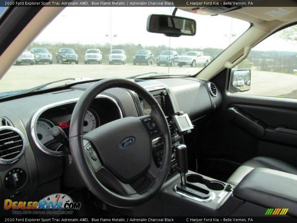 2010 Ford Explorer Sport Trac Adrenalin AWD Blue Flame Metallic / Adrenalin Charcoal Black Photo #15