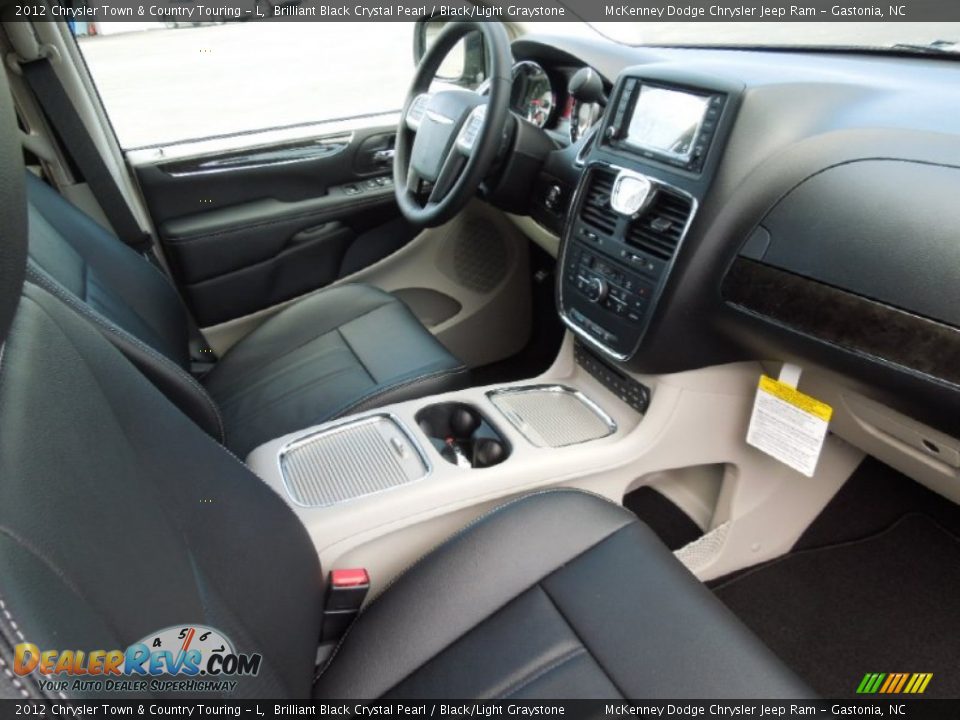 2012 Chrysler Town & Country Touring - L Brilliant Black Crystal Pearl / Black/Light Graystone Photo #25