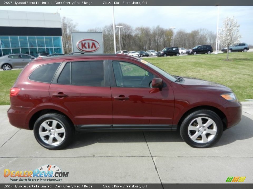Dark Cherry Red 2007 Hyundai Santa Fe Limited Photo #2