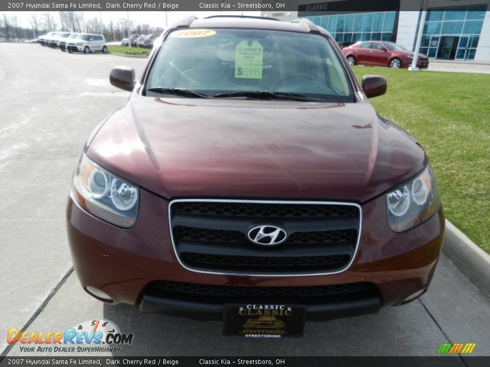 2007 Hyundai Santa Fe Limited Dark Cherry Red / Beige Photo #8