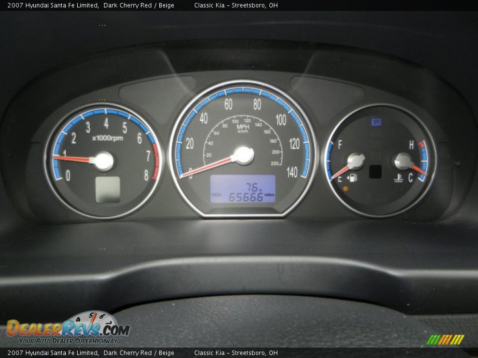 2007 Hyundai Santa Fe Limited Gauges Photo #14