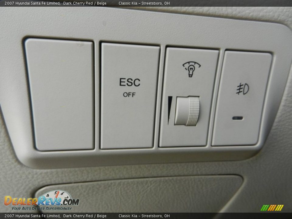 2007 Hyundai Santa Fe Limited Dark Cherry Red / Beige Photo #19