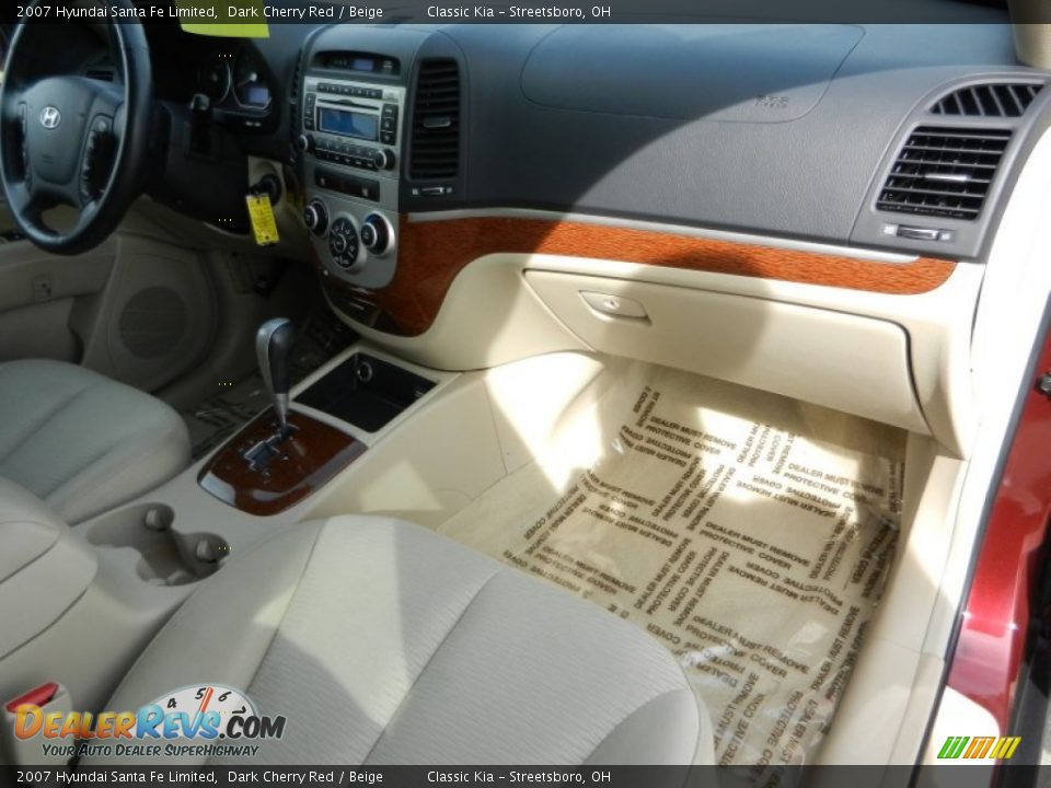 2007 Hyundai Santa Fe Limited Dark Cherry Red / Beige Photo #24